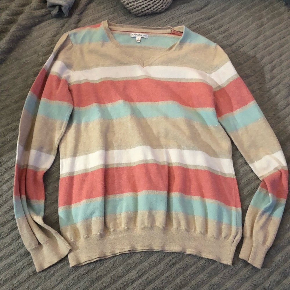 Medium striped long sleeve shirt.
